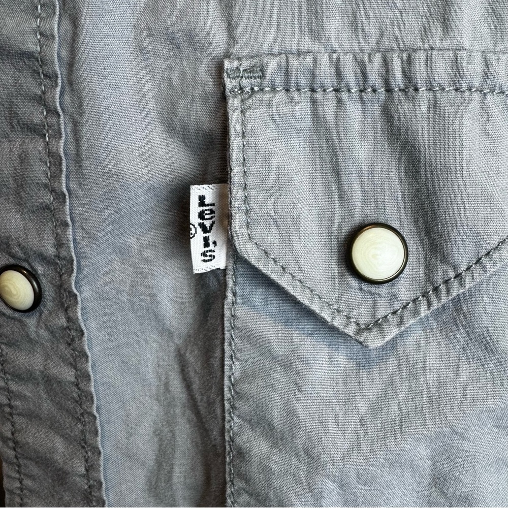 Levi’s Light Grey Button Down Shirt - image 4